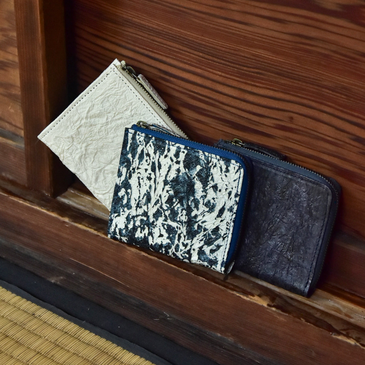【WASHI】HALF ZIP WALLET SMALL / ハーフジップウォレットスモール