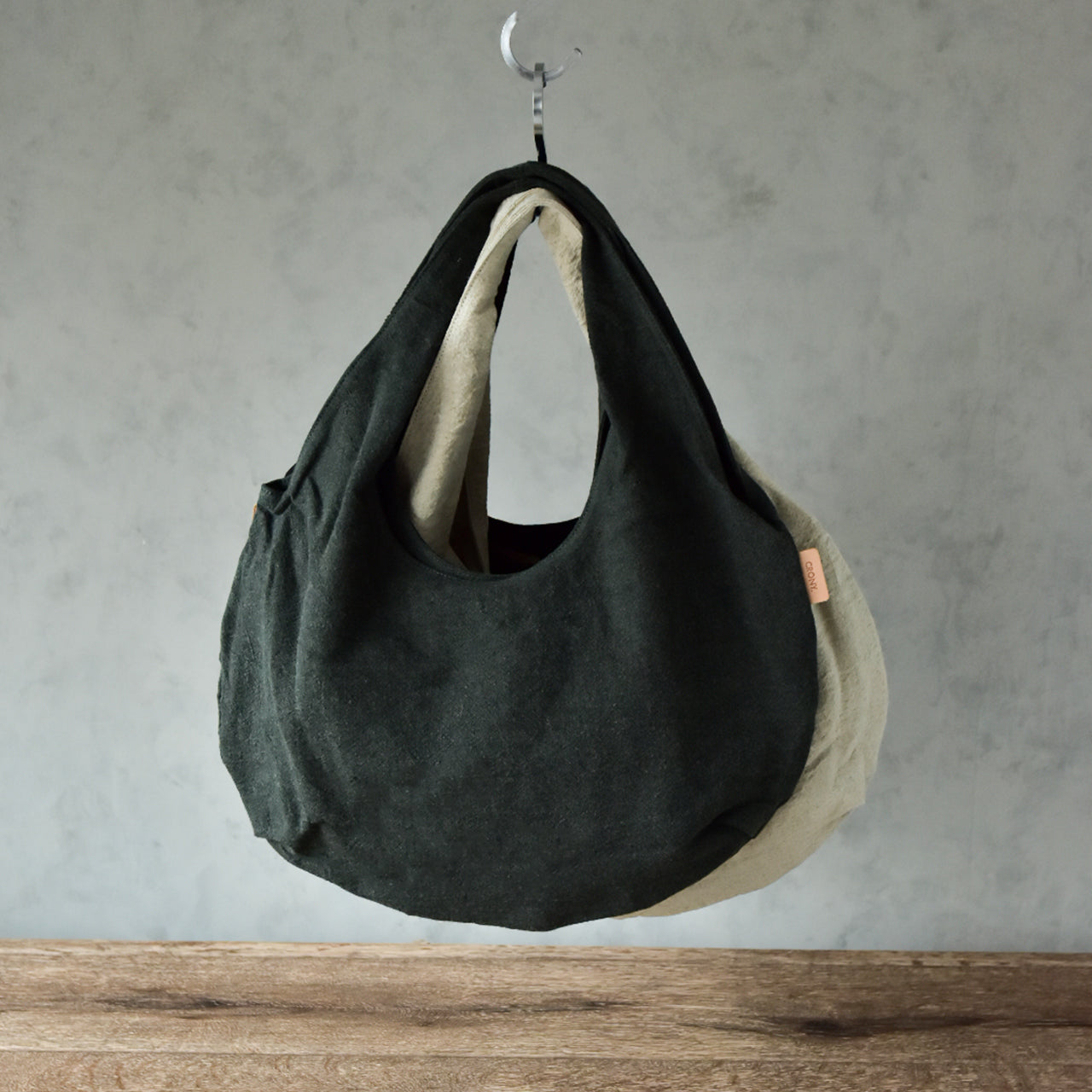 【HYBRID LINEN】CIRCLE TOTE M / サークルトート M