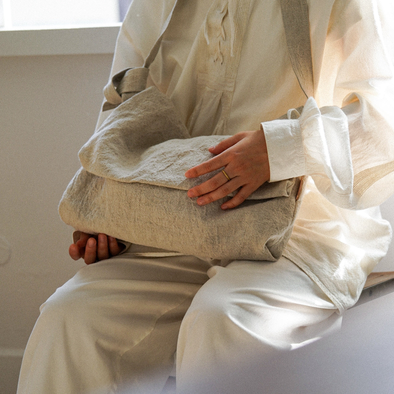 【HYBRID LINEN】 FLAP SHOULDER M / フラップショルダー M