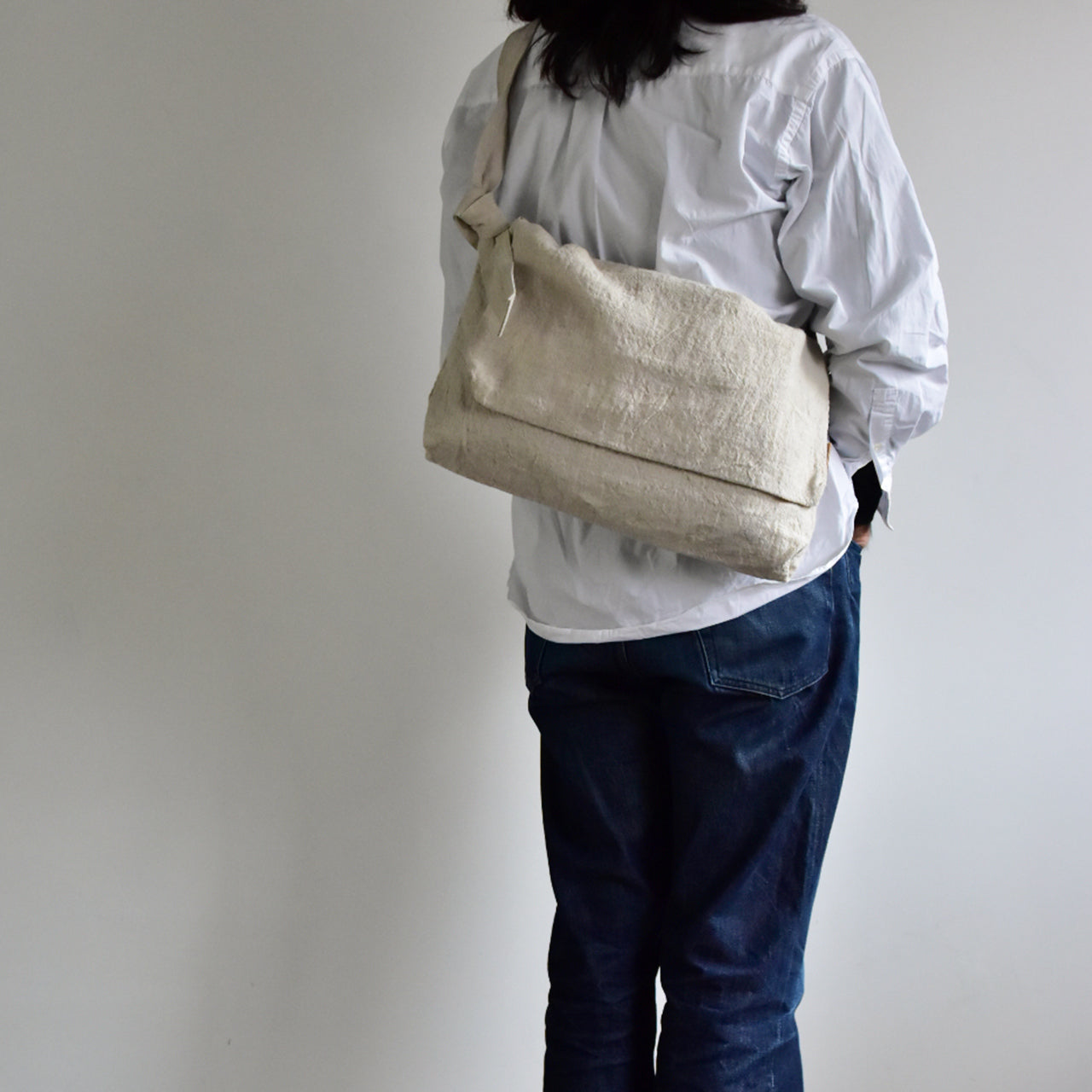【HYBRID LINEN】 FLAP SHOULDER M / フラップショルダー M
