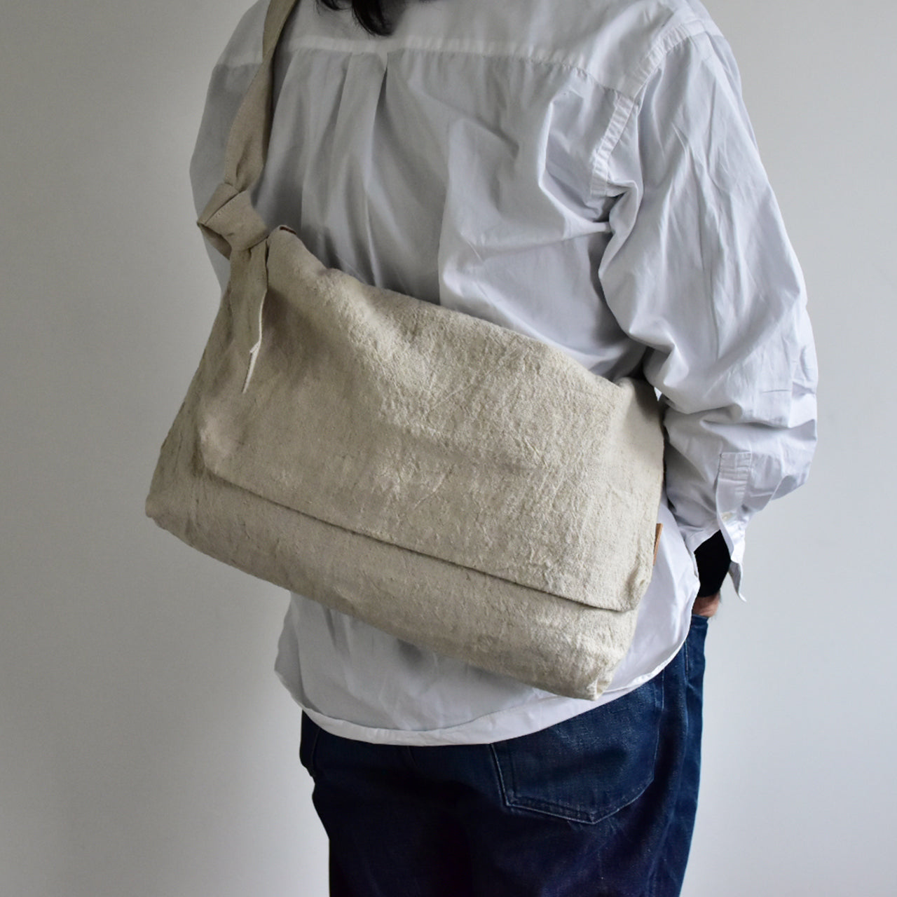 【HYBRID LINEN】 FLAP SHOULDER M / フラップショルダー M