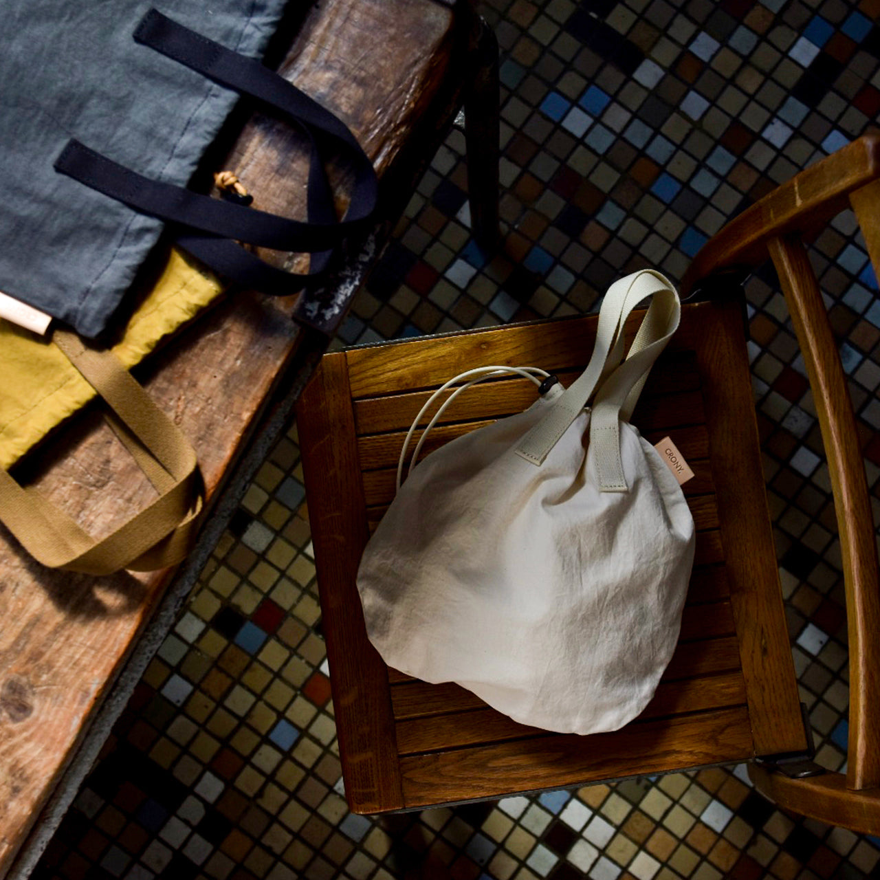 【ZAZA CLOTH】KINCHAKU TOTE S / 巾着トートS