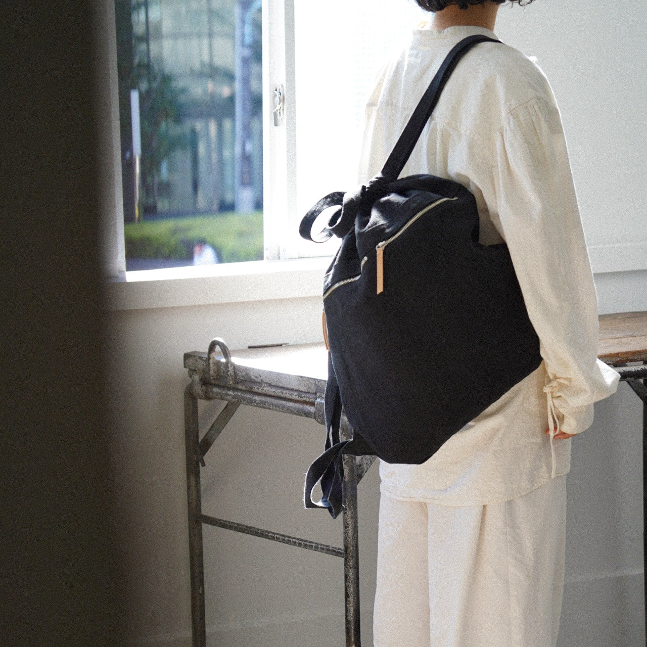 【HYBRID LINEN 】NAP ZAC / ナップサック