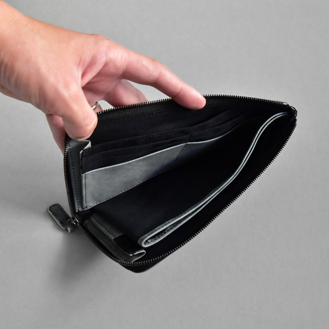 【SESSHU】HALF ZIP WALLET LARGE / ハーフジップウォレットラージ