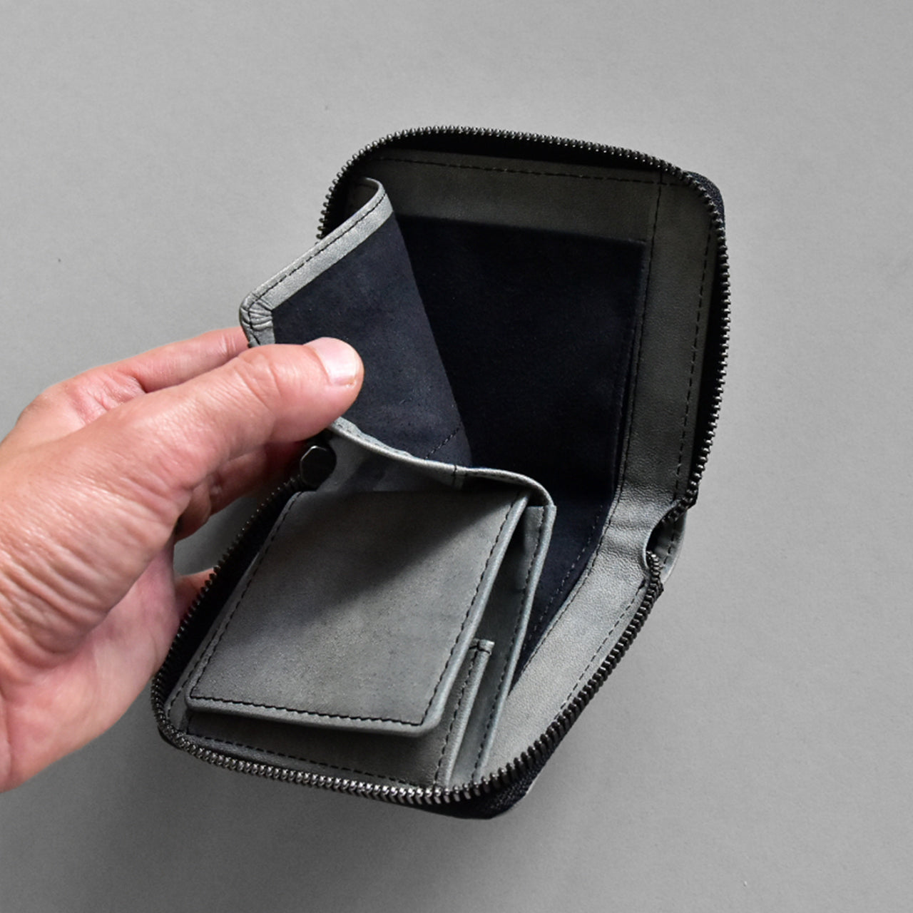【SESSHU】MINI ROUND ZIP WALLET / ミニラウンドジップウォレット