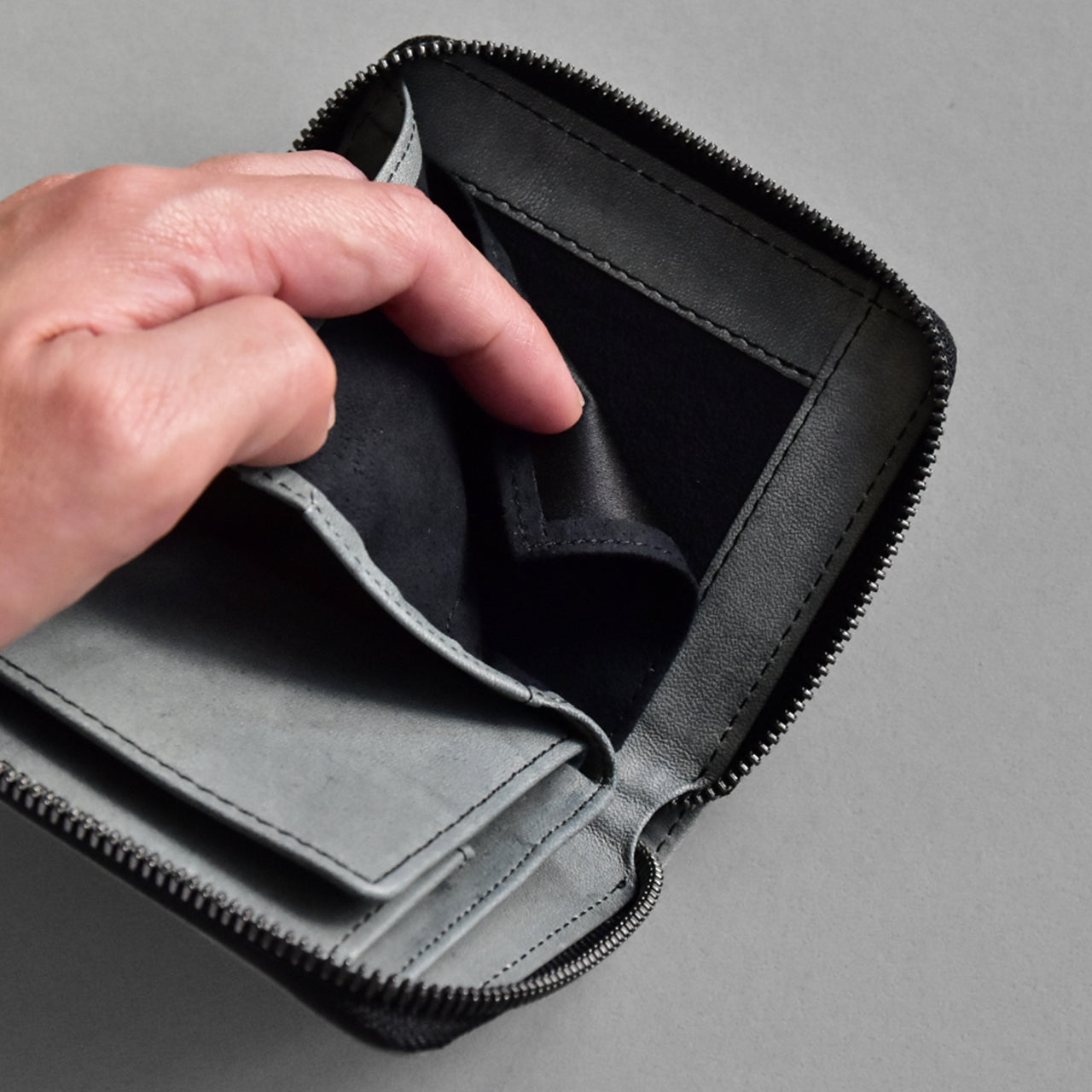 【SESSHU】MINI ROUND ZIP WALLET / ミニラウンドジップウォレット