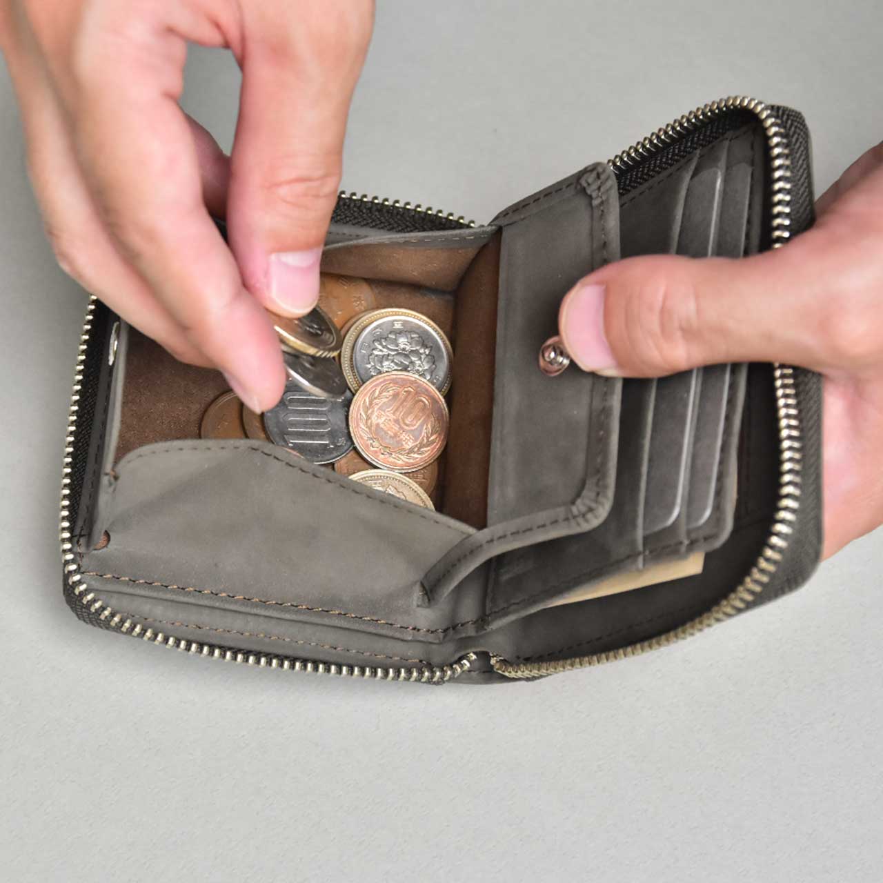 【TATUM】MINI ROUND ZIP WALLET / ミニラウンドジップウォレット